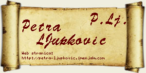 Petra LJupković vizit kartica